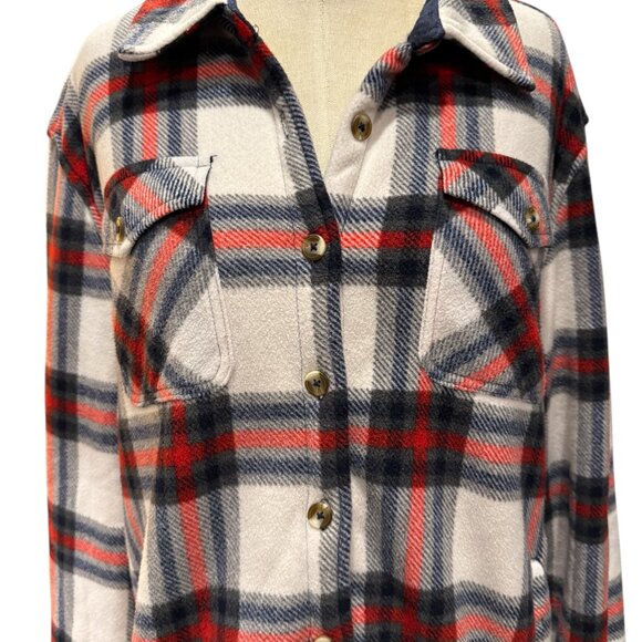 Sage Collective Plaid Shacket Women’s XL - Picture 4 of 5